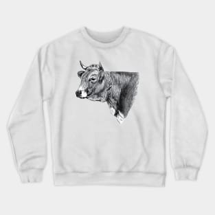 Cow head Vintage Picture Crewneck Sweatshirt